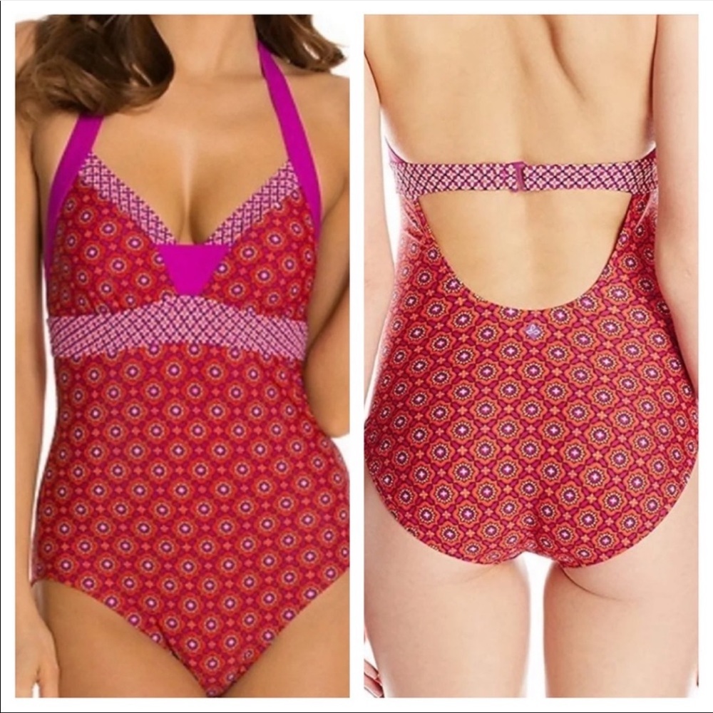 NWT Prana Isla Print OnePiece Swimsuit SZ XS